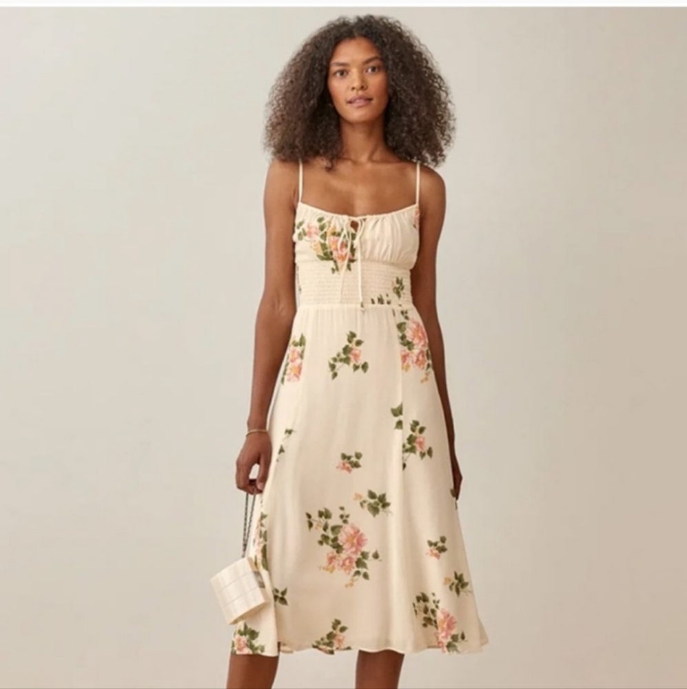 Reformation Bran dress in Macrona print